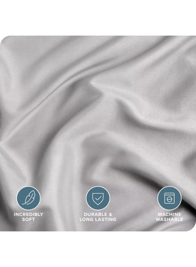 TW Premier Premium Fitted Bed Sheet Set with Oxford Edge Pillowcases | 3-Piece Set | High-Quality 90 GSM Microfiber | 30 cm Deep Pocket - Image 4